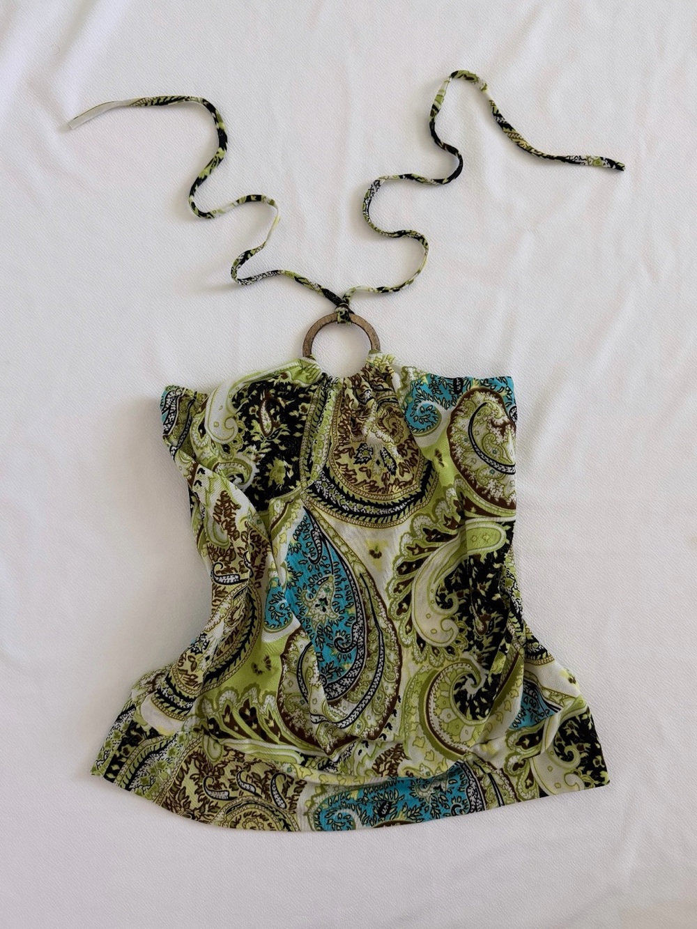 Vintage Rave Paisley Halter Top
